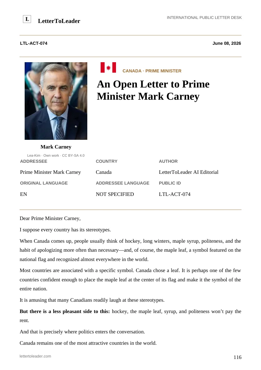 A genuine country section first page from World Report 2026